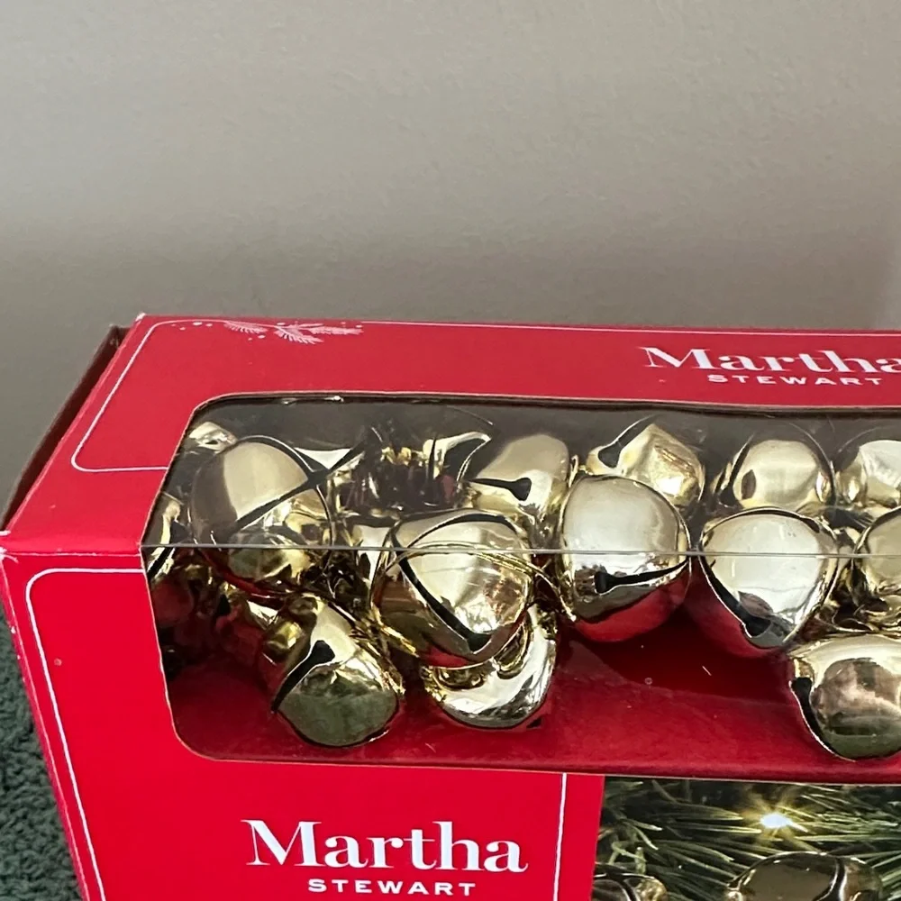 Martha Stewart Festive Holiday Christmas Tree Garland Gold Bell 🔔 NEW!
